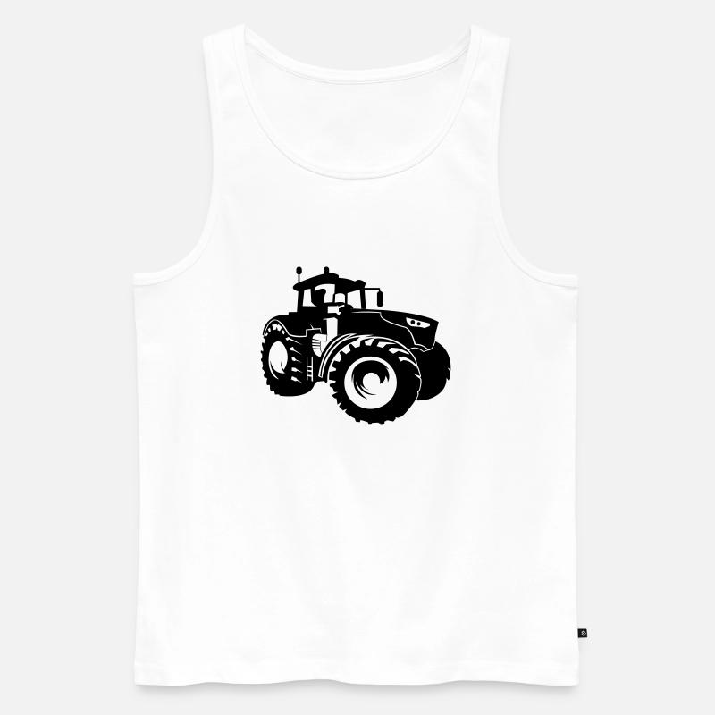 traktor - Männer Premium Bio Tank Top - Weiß
