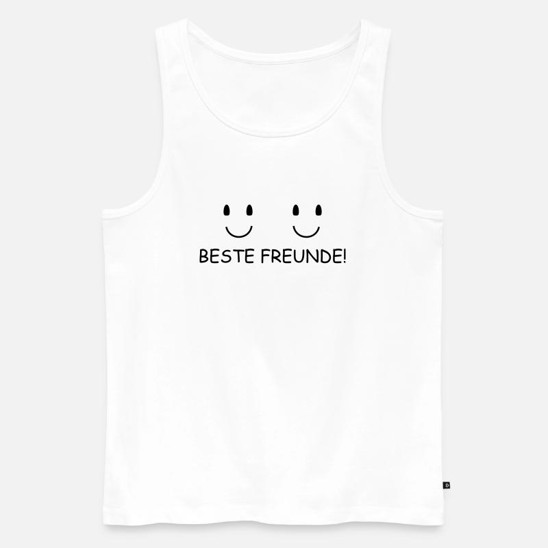 Beste Freunde - Männer Premium Bio Tank Top - Weiß