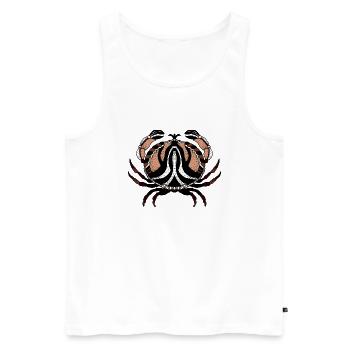 Crab - Men's Premium Organic Tank Top - white - Front - AI Model Male 178 light (178cm)