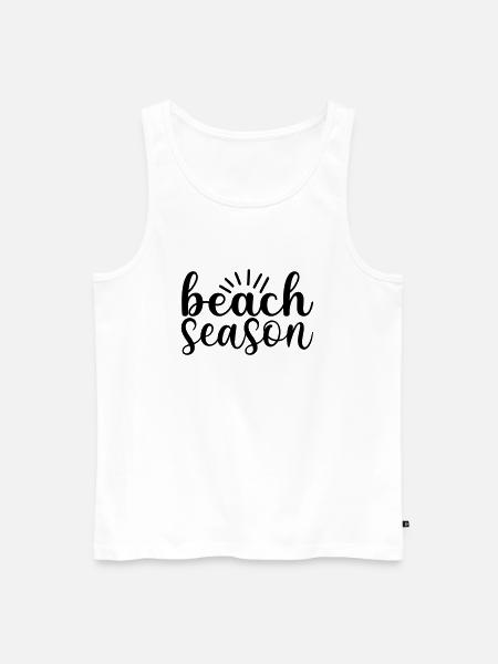 3 Saison de plage - Débardeur bio Premium Homme - blanc