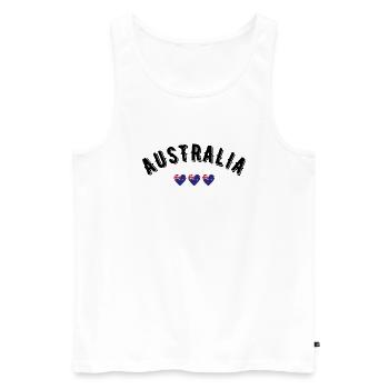 Australia - Débardeur bio Premium Homme - blanc - Devant - Michal (187cm)