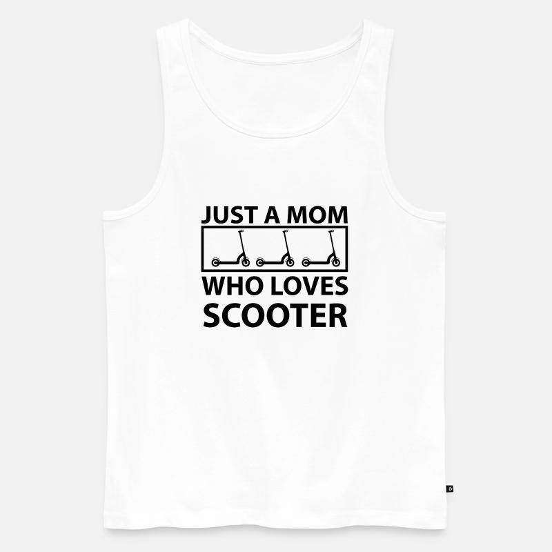 E-Scooter E-Roller Scooter - Männer Premium Bio Tank Top - Weiß