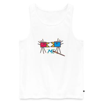Birds in love - Men's Premium Organic Tank Top - white - Front - Michal (187cm)