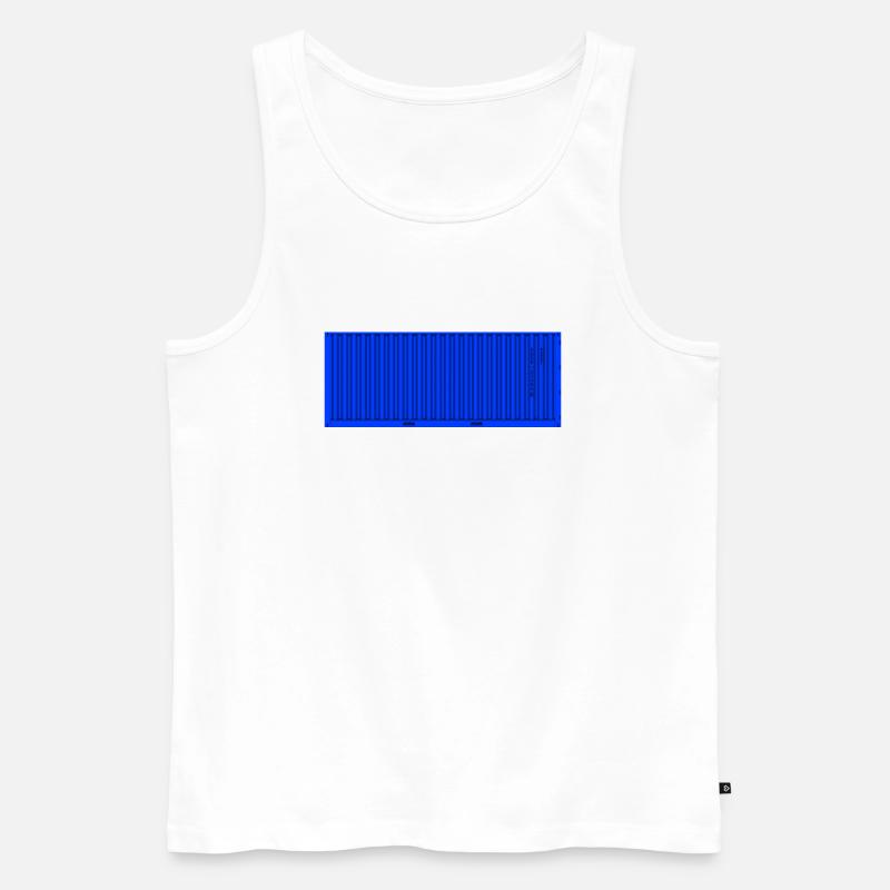 ISO Container Seecontainer Schiffscontainer TEU - Männer Premium Bio Tank Top - Weiß