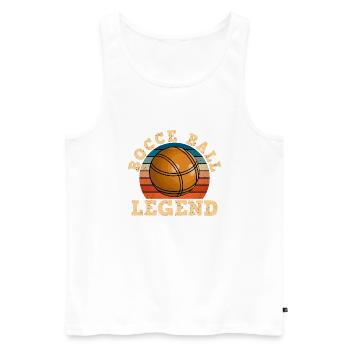 Bocce Bocci Colorful Balls Player I Gift - Men's Premium Organic Tank Top - white - Front - AI Model Male 178 light (178cm)