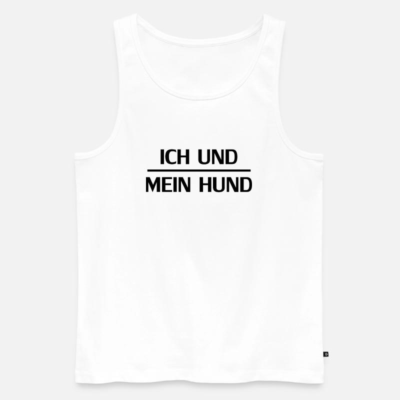 Dog Hund - Männer Premium Bio Tank Top - Weiß