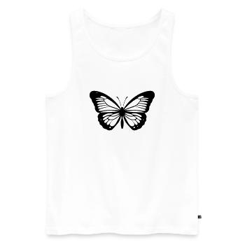 Papillon - Débardeur bio Premium Homme - blanc - Devant - Michal (187cm)