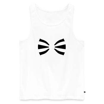 Binden - Männer Premium Bio Tank Top - Weiß - Vorne - AI Model Male 178 light (178cm)