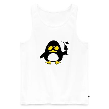 beach duck - Männer Premium Bio Tank Top - Weiß - Vorne - AI Model Male 178 light (178cm)