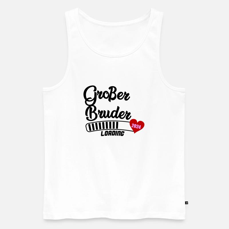 großer bruder loading 2024 - Männer Premium Bio Tank Top - Weiß