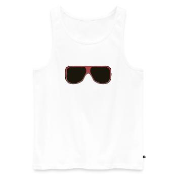 coole Sonnenbrille 2609 B - Männer Premium Bio Tank Top - Weiß - Vorne - Michal (187cm)