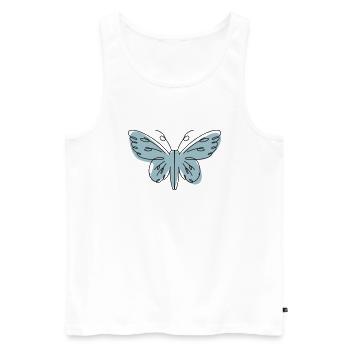 Abstraktes Design Schmetterling - Männer Premium Bio Tank Top - Weiß - Vorne - AI Model Male 178 light (178cm)