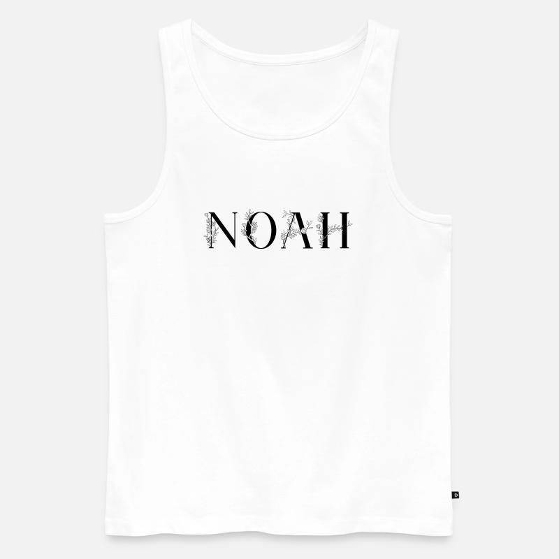 Name - Noah - Männer Premium Bio Tank Top - Weiß