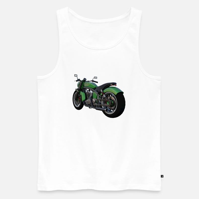 motorrad - Männer Premium Bio Tank Top - Weiß