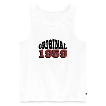Original 1959 - Männer Premium Bio Tank Top - Weiß - Vorne - Michal (187cm)