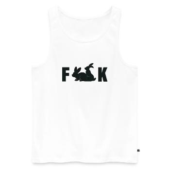 Fuck Bunny Sex Funny Pictures - Men's Premium Organic Tank Top - white - Front - Michal (187cm)
