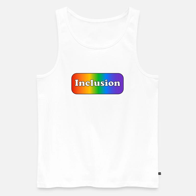 Inklusion Regenbogen - Männer Premium Bio Tank Top - Weiß