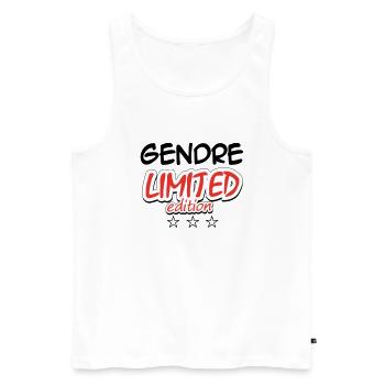 GENDRE LIMITED EDITION - Männer Premium Bio Tank Top - Weiß - Vorne - Michal (187cm)