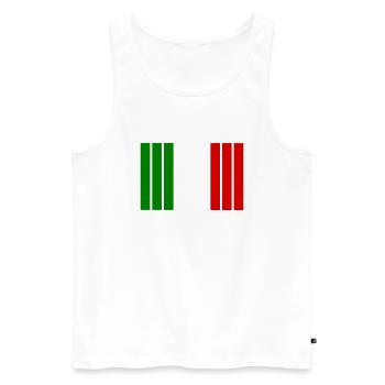 Rayures Italie - Débardeur bio Premium Homme - blanc - Devant - Michal (187cm)