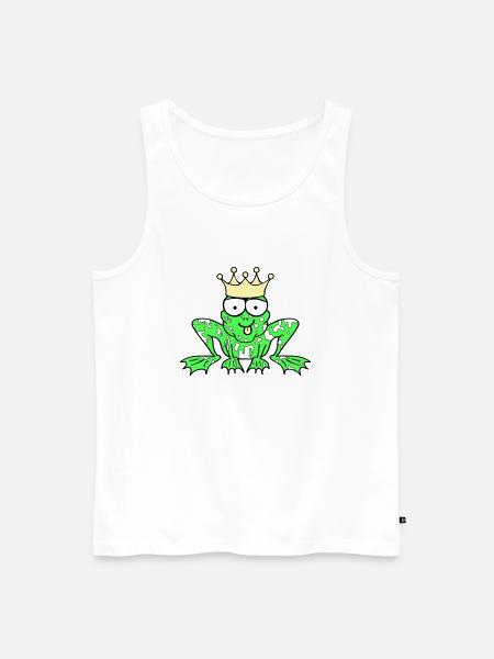 Prince Charming Frog King - Men's Premium Organic Tank Top - white