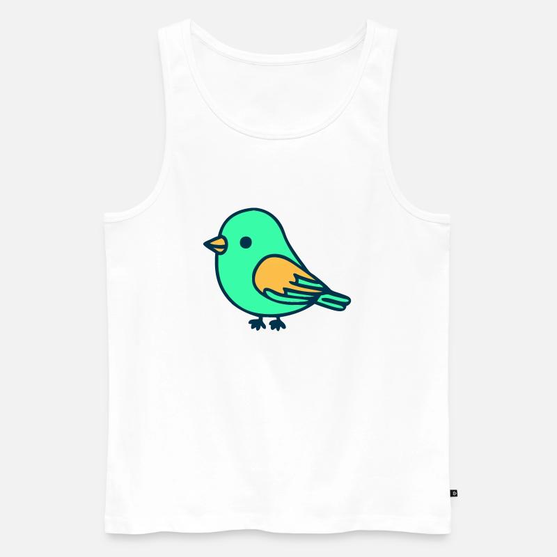 süßer Vogel Birb - Männer Premium Bio Tank Top - Weiß