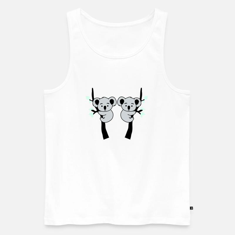 Koala Bear Bande dessinée 2 - Débardeur bio Premium Homme - blanc