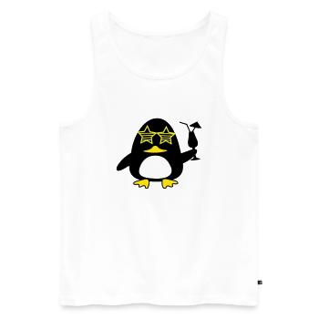 beach duck - Männer Premium Bio Tank Top - Weiß - Vorne - AI Model Male 178 light (178cm)