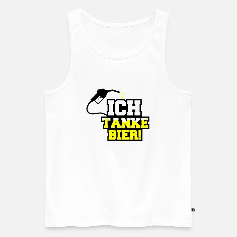 ich tanke bier 01 - Männer Premium Bio Tank Top - Weiß