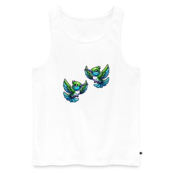 kolibri vogel 2 - Männer Premium Bio Tank Top - Weiß - Vorne - Michal (187cm)