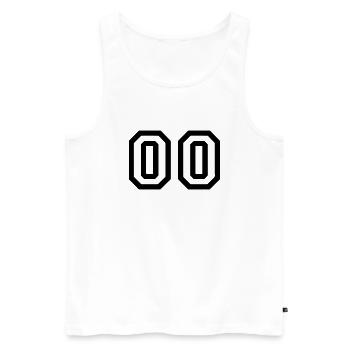 00 - Débardeur bio Premium Homme - blanc - Devant - Michal (187cm)