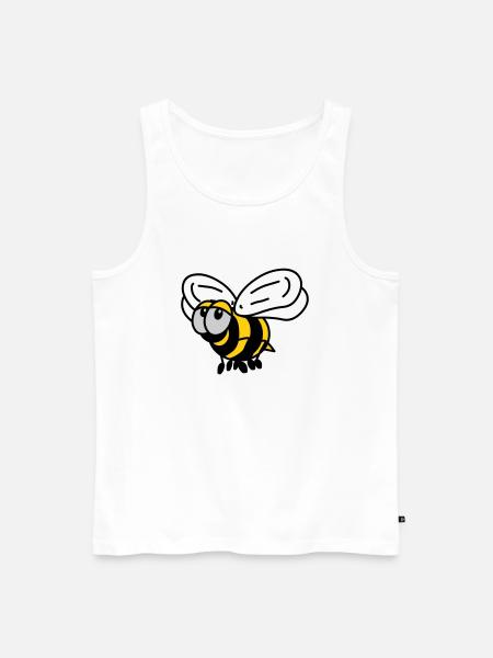 Biene - Männer Premium Bio Tank Top - Weiß