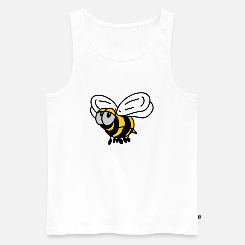 Biene - Männer Premium Bio Tank Top - Weiß