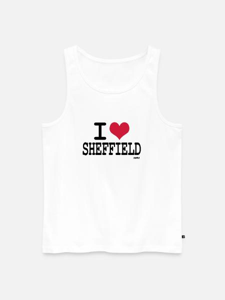 i love sheffield by wam - Men's Premium Organic Tank Top - white