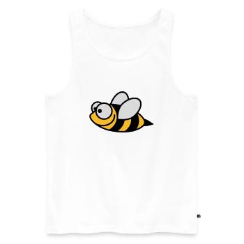 bienchen_3c - Débardeur bio Premium Homme - blanc - Devant - AI Model Male 178 light (178cm)