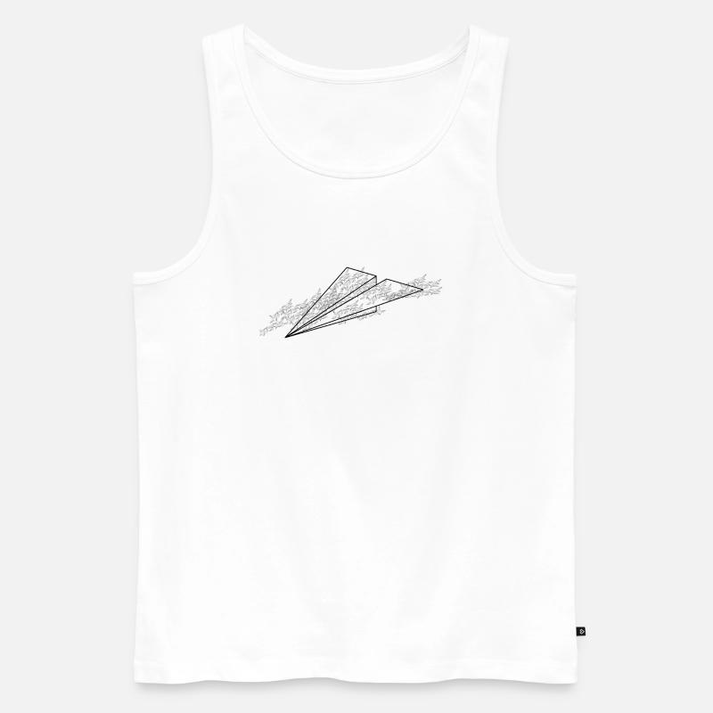 Cloud-Flug - Männer Premium Bio Tank Top - Weiß