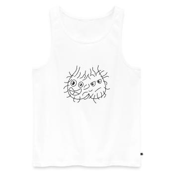 Klötenkumpels - Männer Premium Bio Tank Top - Weiß - Vorne - Michal (187cm)