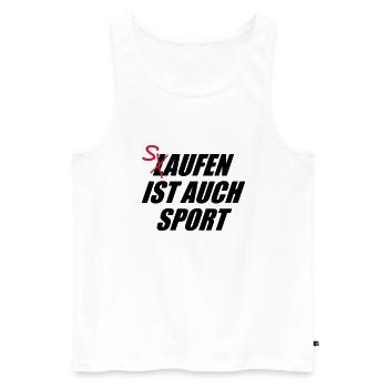 Saufen Ist Auch Sport Maiwanderung Laufen Sauftour - Männer Premium Bio Tank Top - Weiß - Vorne - Michal (187cm)