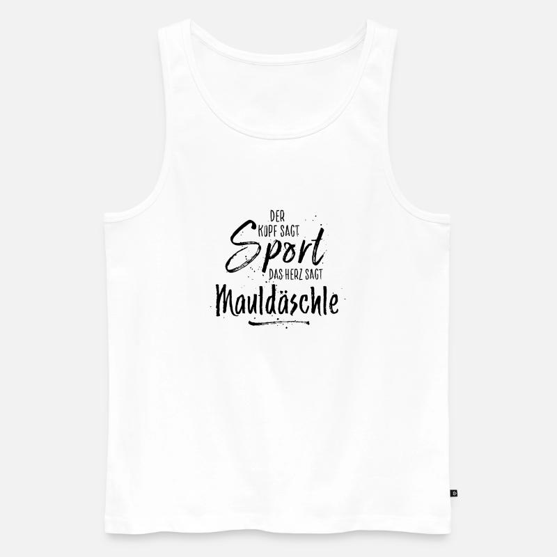 mauldäschle schwarz - Männer Premium Bio Tank Top - Weiß