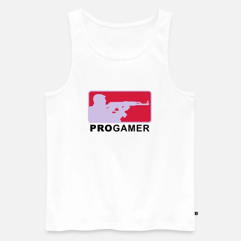 progamer_2011_4_3c - Männer Premium Bio Tank Top - Weiß