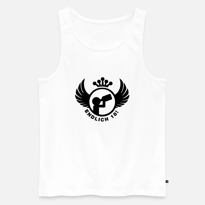 Endlich 18! Design - Männer Premium Bio Tank Top - Weiß