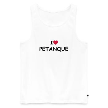I love/heart Petanque - Männer Premium Bio Tank Top - Weiß - Vorne - Michal (187cm)