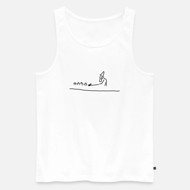 gärtner-zwerg - Männer Premium Bio Tank Top - Weiß