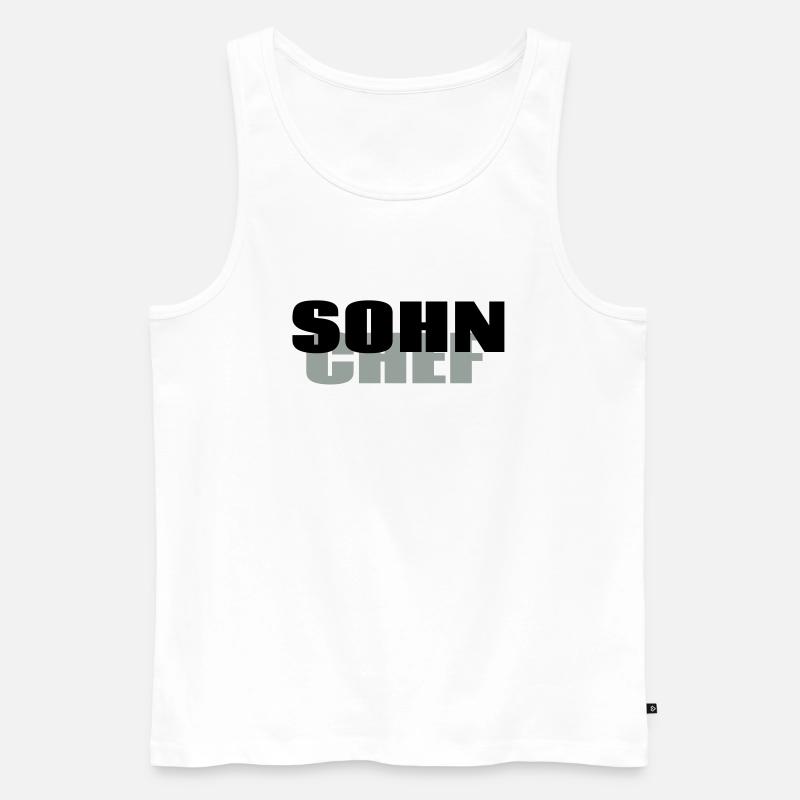 Sohn Chef - Männer Premium Bio Tank Top - Weiß