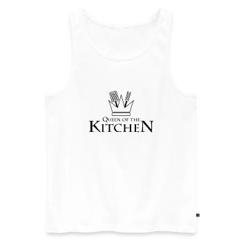 Queen Of The Kitchen - Männer Premium Bio Tank Top - Weiß - Vorne - AI Model Male 178 light (178cm)