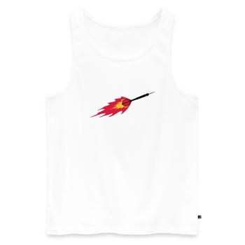 Dart Fire - Männer Premium Bio Tank Top - Weiß - Vorne - AI Model Male 178 light (178cm)