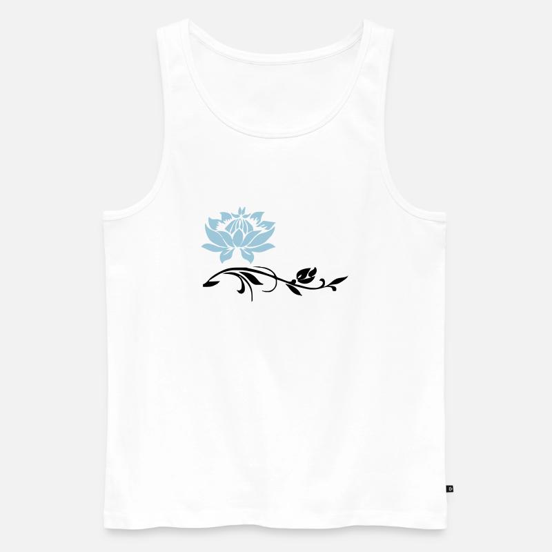 blume - Männer Premium Bio Tank Top - Weiß