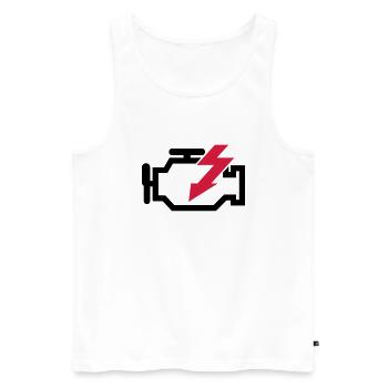 Broken Engine - Motor kaputt - Männer Premium Bio Tank Top - Weiß - Vorne - AI Model Male 178 light (178cm)