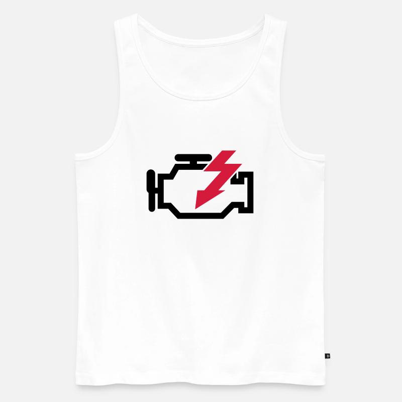 Broken Engine - Motor kaputt - Männer Premium Bio Tank Top - Weiß