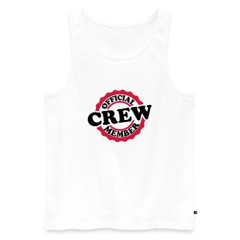 Cool Official Crew Member Stamp - Débardeur bio Premium Homme - blanc - Devant - AI Model Male 178 light (178cm)