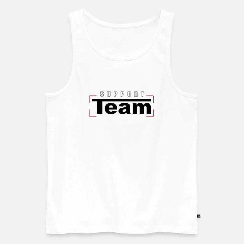 Support Team - Männer Premium Bio Tank Top - Weiß
